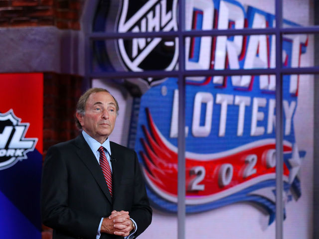 SECAUCUS, NEW JERSEY - AUGUST 10: Commissioner of the National Hockey League Gary Bettman is interviewed during Phase 2 of the 2020 NHL Draft Lottery on August 10, 2020 at the NHL Network's studio in Secaucus, New Jersey.