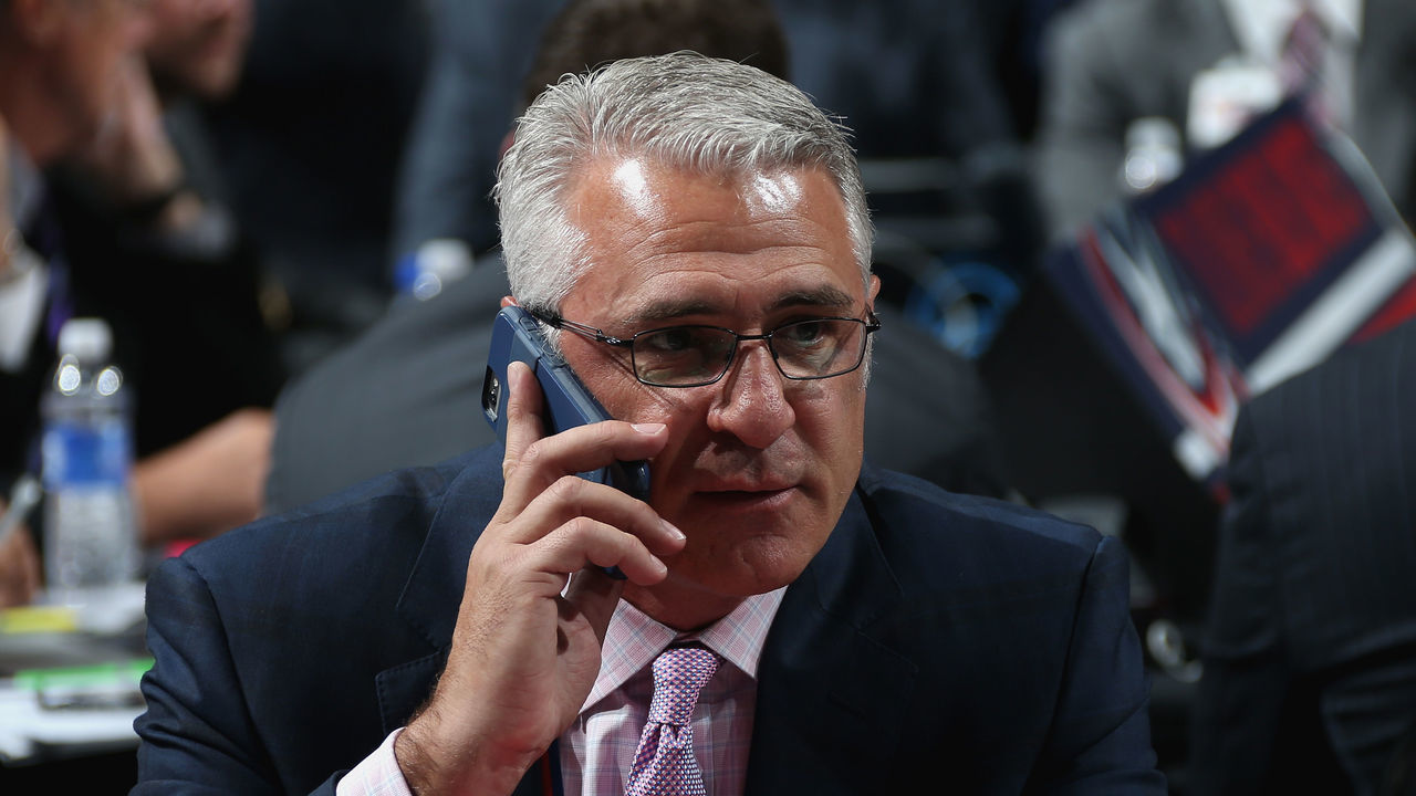 SUNRISE, FL - JUNE 27: Head Coach Ron Francis of the Carolina Hurricanes looks on from the draft table during the 2015 NHL Draft at BB&T Center on June 27, 2015 in Sunrise, Florida.