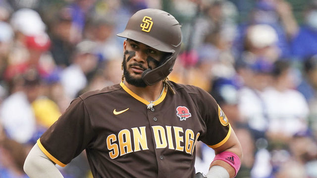 CHICAGO, ILLINOIS - MAY 31: Fernando Tatis Jr. #23 of the San Diego Padres plays during the first inning of a game against the Chicago Cubs at Wrigley Field on May 31, 2021 in Chicago, Illinois.