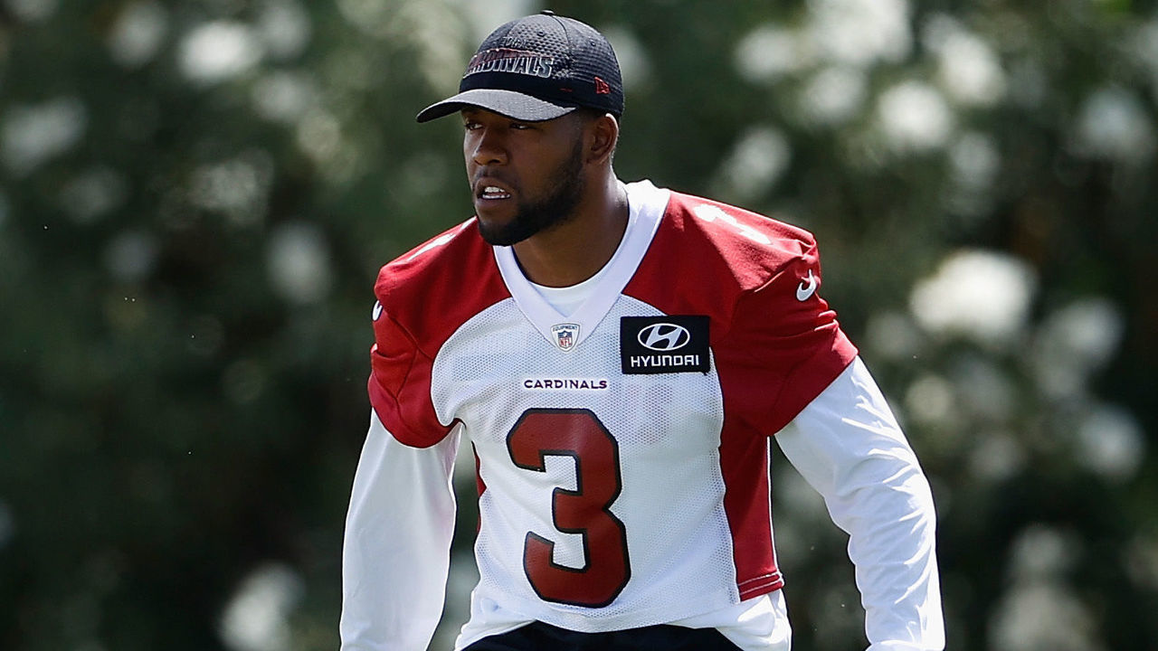 TEMPE, ARIZONA - JUNE 02: Cornerback Budda Baker #3 of the Arizona Cardinals participates in an off-season workout at Dignity Health Arizona Cardinals Training Center on June 02, 2021 in Tempe, Arizona.