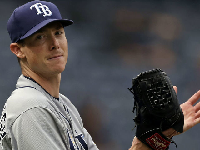 NEW YORK, NY - JUNE 3: Ryan Yarbrough #48 of the Tampa Bay Rays celebrates after defeating the New York Yankees at Yankee Stadium on June 3, 2021 in the Bronx borough of New York City. The Rays won 9-2.