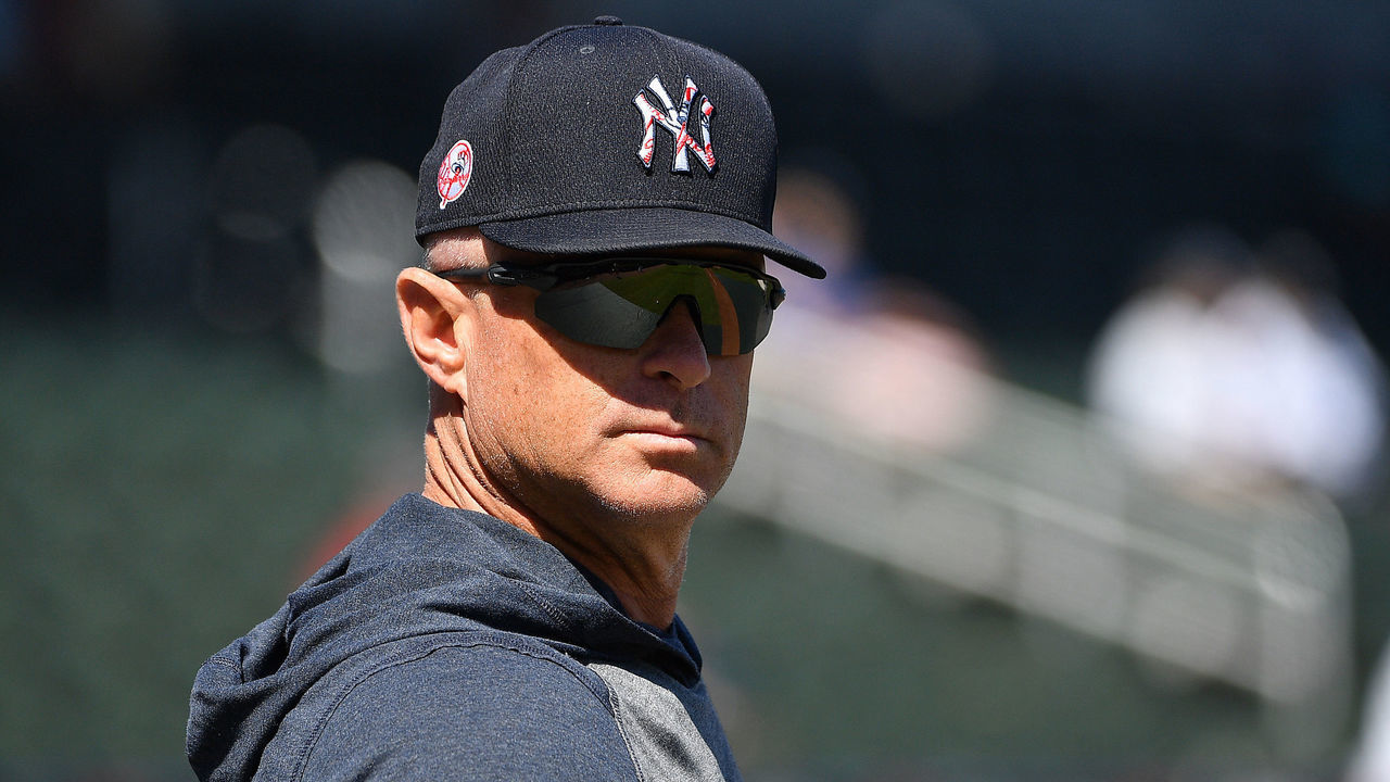 VENICE, FLORIDA - FEBRUARY 28: Phil Nevin #88 of the New York Yankkes looks on during the spring training game against the Atlanta Braves at Cool Today Park on February 28, 2020 in Venice, Florida.