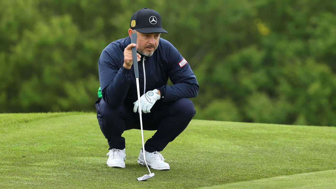 AALBORG, DENMARK - MAY 28: Mikko Korhonen of Finland libes up his putt on the 12th hole during Day Two of Made in HimmerLand presented by FREJA at Himmerland Golf & Spa Resort on May 28, 2021 in Aalborg, Denmark.