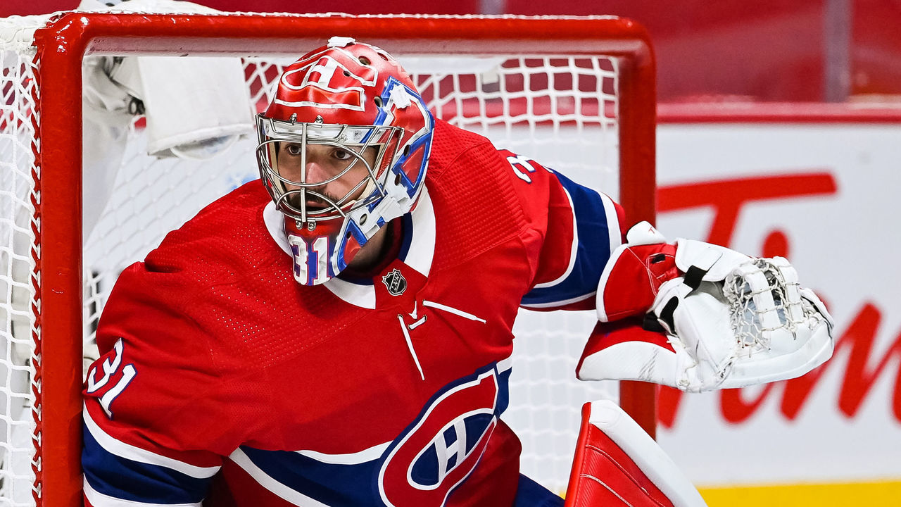 MONTREAL, QC - JUNE 06: Look on Montreal Canadiens goalie Carey Price (31) during the NHL Stanley Cup Playoffs second round game 3 between the Winnipeg Jets versus the Montreal Canadiens on June 06, 2021, at Bell Centre in Montreal, QC