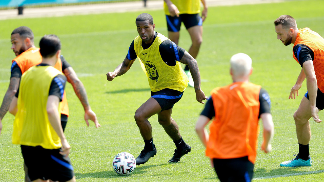 ZEIST, NETHERLANDS - JUNE 9: Georginio Wijnaldum of Holland during the Training MenTraining Holland in Zeist at the KNVB Campus on June 9, 2021 in Zeist Netherlands