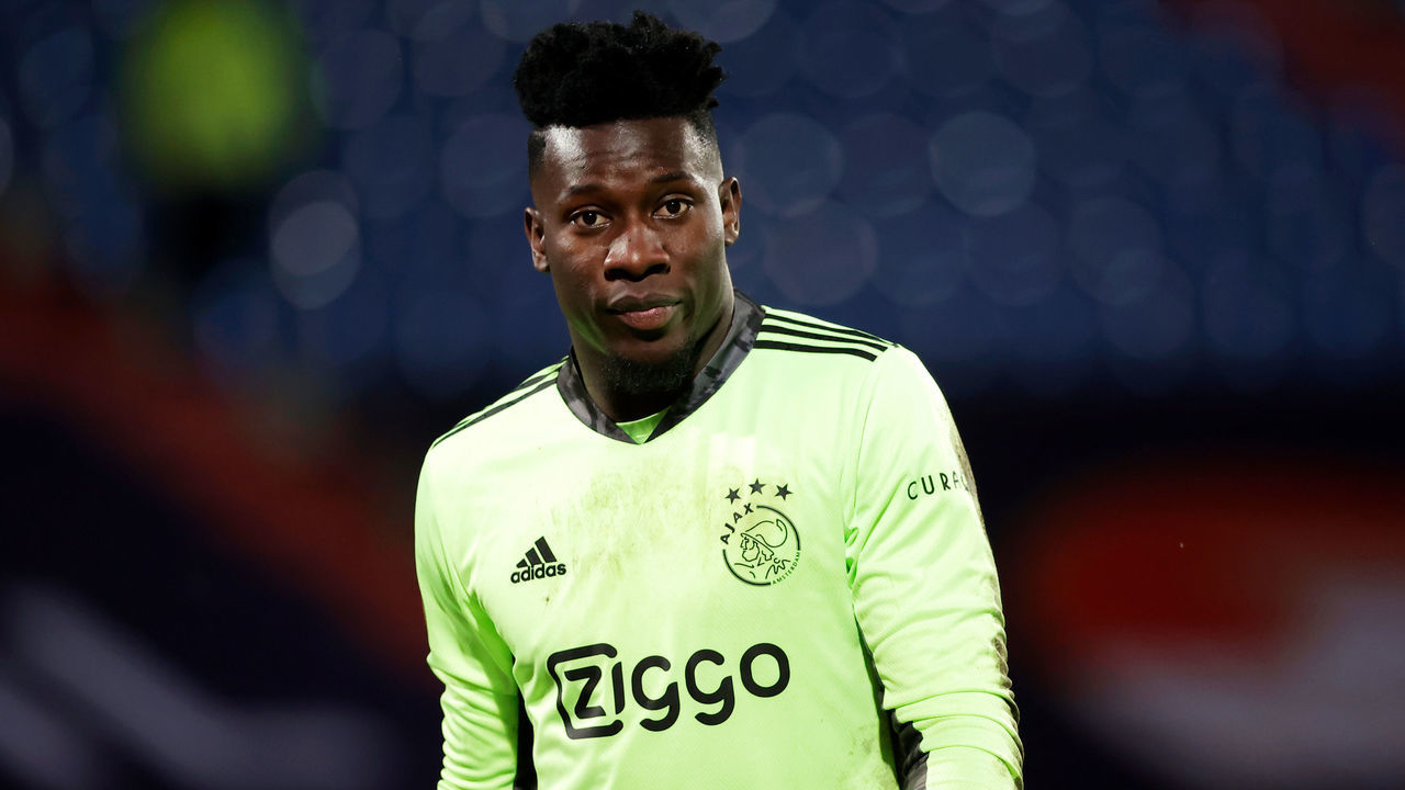 TILBURG, NETHERLANDS - DECEMBER 23: Andre Onana of Ajax during the Dutch Eredivisie match between Willem II v Ajax at the Koning Willem II Stadium on December 23, 2020 in Tilburg Netherlands