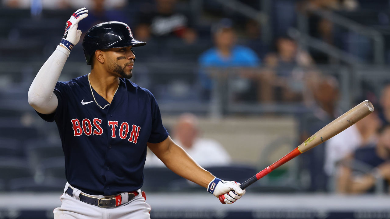 NEW YORK, NY - JUNE 05: Xander Bogaerts #2 of the Boston Red Sox in action against the New York Yankees during a game at Yankee Stadium on June 5, 2021 in New York City.