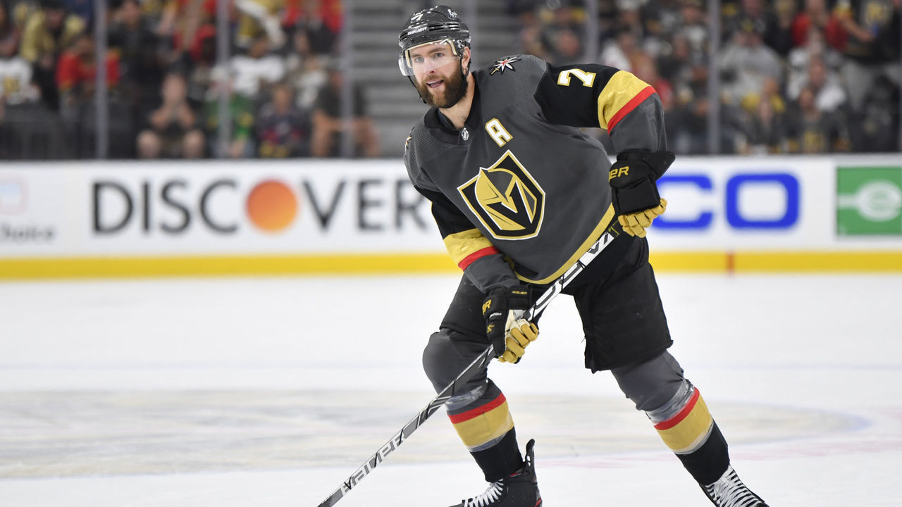 LAS VEGAS, NEVADA - JUNE 06: Alex Pietrangelo #7 of the Vegas Golden Knights skates during the third period against the Colorado Avalanche in Game Four of the Second Round of the 2021 Stanley Cup Playoffs at T-Mobile Arena on June 06, 2021 in Las Vegas, Nevada.