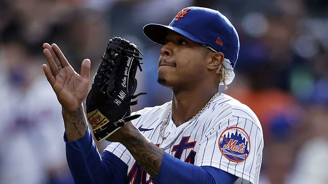 NEW YORK, NY - JUNE 12: Marcus Stroman #0 of the New York Mets reacts walking to the dugout during the sixth inning against the San Diego Padres at Citi Field on June 12, 2021 in the Flushing neighborhood of the Queens borough of New York City.