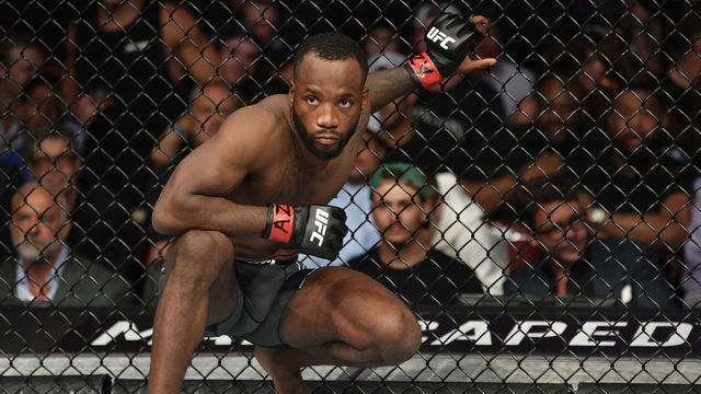 GLENDALE, ARIZONA - JUNE 12: Leon Edwards of Jamaica prepares to fight Nate Diaz in their welterweight fight during the UFC 263 event at Gila River Arena on June 12, 2021 in Glendale, Arizona.