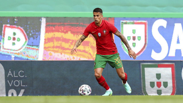 LISBON, PORTUGAL - JUNE 09: Joao Cancelo of Portugal and Manchester City during the international friendly match between Portugal and Israel at Estadio Jose Alvalade on June 9, 2021 in Lisbon, Portugal.