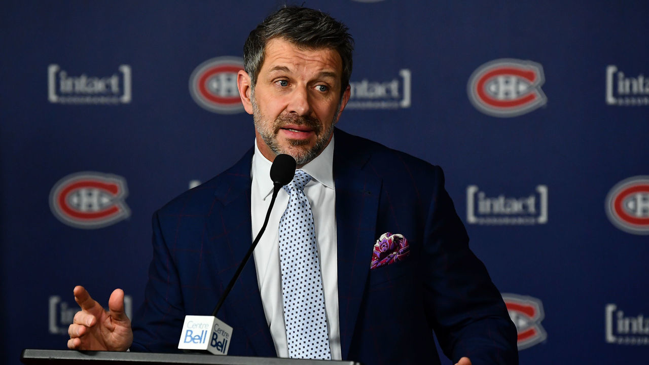 MONTREAL, QC - JANUARY 07: General manager of the Montreal Canadiens Marc Bergevin speaks with the media prior to the NHL game against the Minnesota Wild at the Bell Centre on January 7, 2019 in Montreal, Quebec, Canada. The Minnesota Wild defeated the Montreal Canadiens 1-0.