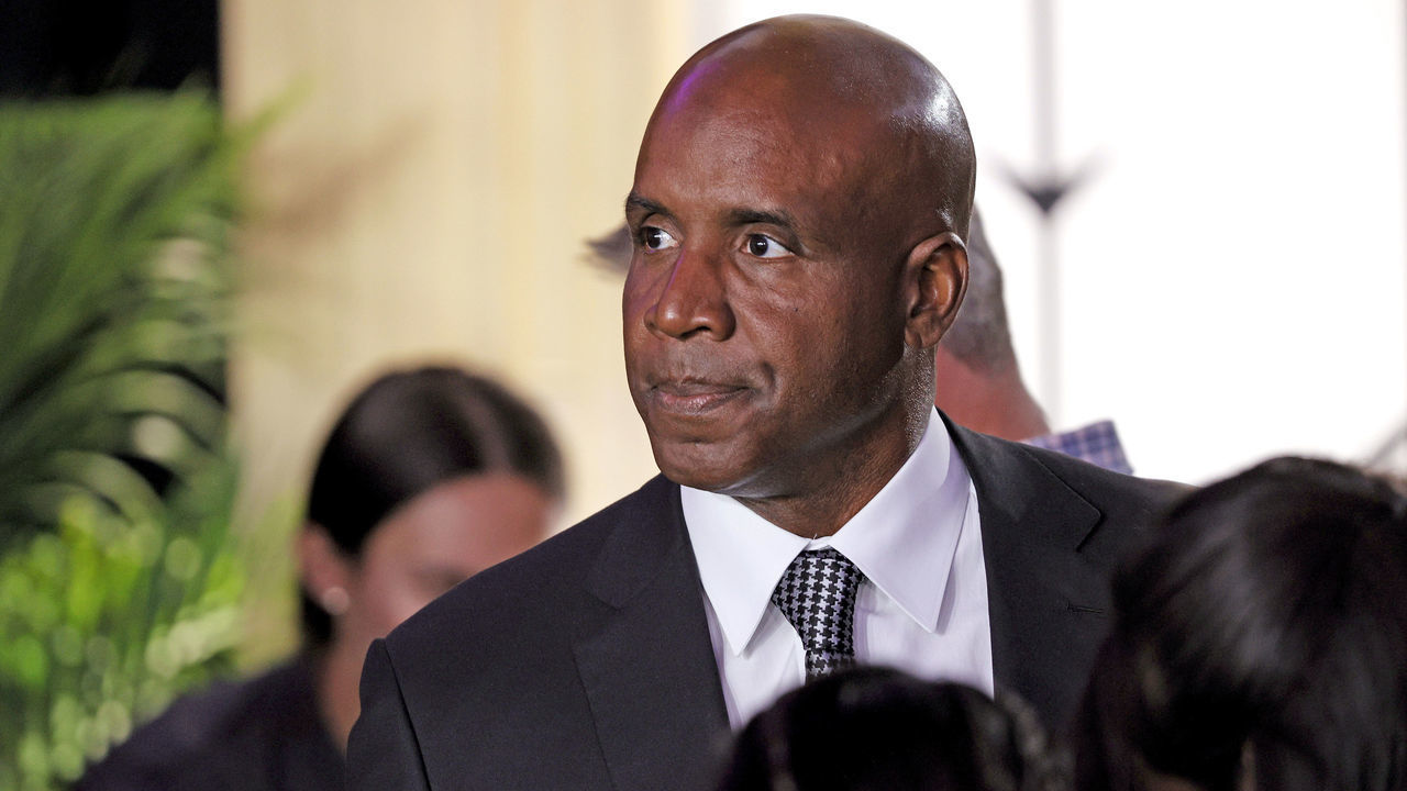 TARRYTOWN, NEW YORK - JUNE 13: Barry Bonds attends the 145th Annual Westminster Kennel Club Dog Show on June 13, 2021 in Tarrytown, New York. Spectators are not allowed to attend this year, apart from dog owners and handlers, because of safety protocols due to Covid-19.