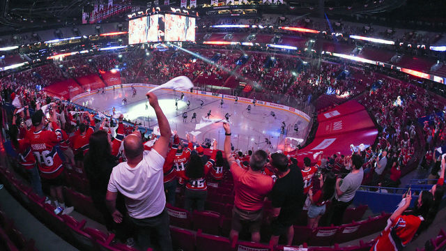 MONTREAL, QC - June 7: General view of the Bell Center in Game Four of the Second Round of the 2021 Stanley Cup Playof between the Montreal Canadiens and the Winnipeg Jets on June 7, 2021 in Montreal, Quebec, Canada.