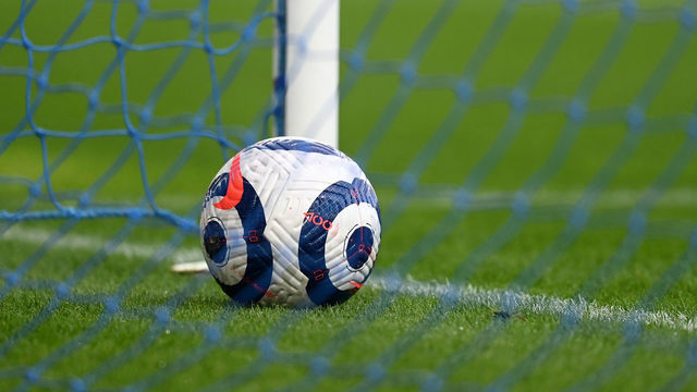 LIVERPOOL, ENGLAND - MAY 01: A detailed view of the Nike Flight Premier League match ball prior to the Premier League match between Everton and Aston Villa at Goodison Park on May 01, 2021 in Liverpool, England. Sporting stadiums around the UK remain under strict restrictions due to the Coronavirus Pandemic as Government social distancing laws prohibit fans inside venues resulting in games being played behind closed doors.