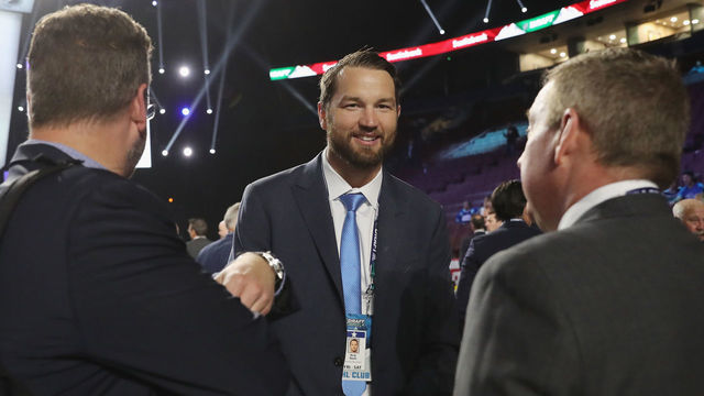 VANCOUVER, BRITISH COLUMBIA - JUNE 21: Rick Nash of the Columbus Blue Jackets attends the 2019 NHL Draft at the Rogers Arena on June 21, 2019 in Vancouver, Canada.