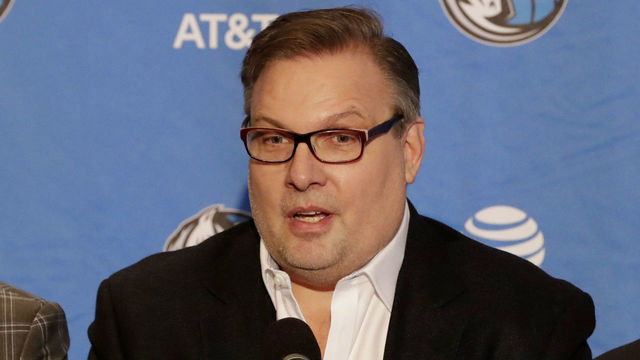 DALLAS, TX - JUNE 22: General Manager of the Dallas Mavericks Donnie Nelson speaks at the Post NBA Draft press conference on June 22, 2018 at the American Airlines Center in Dallas, Texas. Mandatory Copyright Notice: Copyright 2018 NBAE