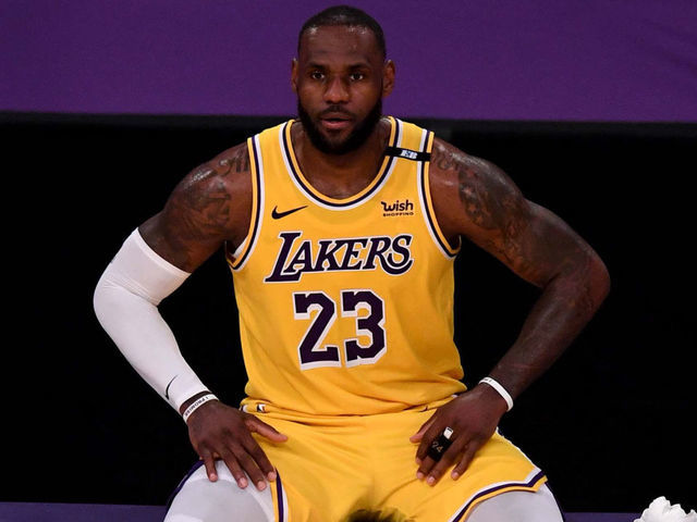 Los Angeles, CA - June 03: LeBron James #23 of the Los Angeles Lakers waits to enter the game against the Phoenix Suns in the second half of game six of the Western Conference First Round NBA Playoff basketball game at the Staples Center in Los Angeles on Thursday, June 3, 2021.
