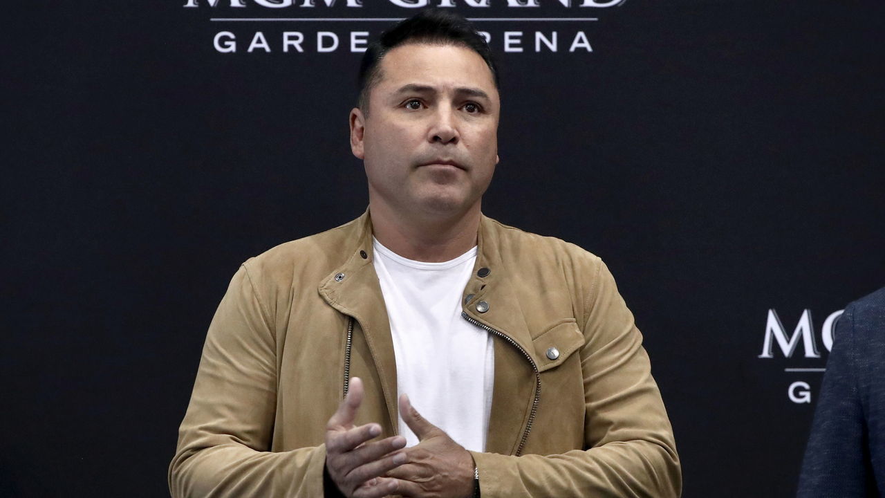 LAS-VEGAS, UNITED STATES - NOVEMBER 1, 2019: US former boxer, boxing promoter Oscar De La Hoya attends weigh-ins at T-Mobile Arena in Las Vegas, Nevada, United States, for Canelo vs Kovalev fights. Valery Sharifulin/TASS