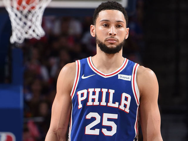 PHILADELPHIA, PA - JUNE 16: Ben Simmons #25 of the Philadelphia 76ers looks on during a game against the Atlanta Hawks during Round 2, Game 5 of the Eastern Conference Playoffs on June 16, 2021 at Wells Fargo Center in Philadelphia, Pennsylvania. NOTE TO USER: User expressly acknowledges and agrees that, by downloading and/or using this Photograph, user is consenting to the terms and conditions of the Getty Images License Agreement. Mandatory Copyright Notice: Copyright 2021 NBAE