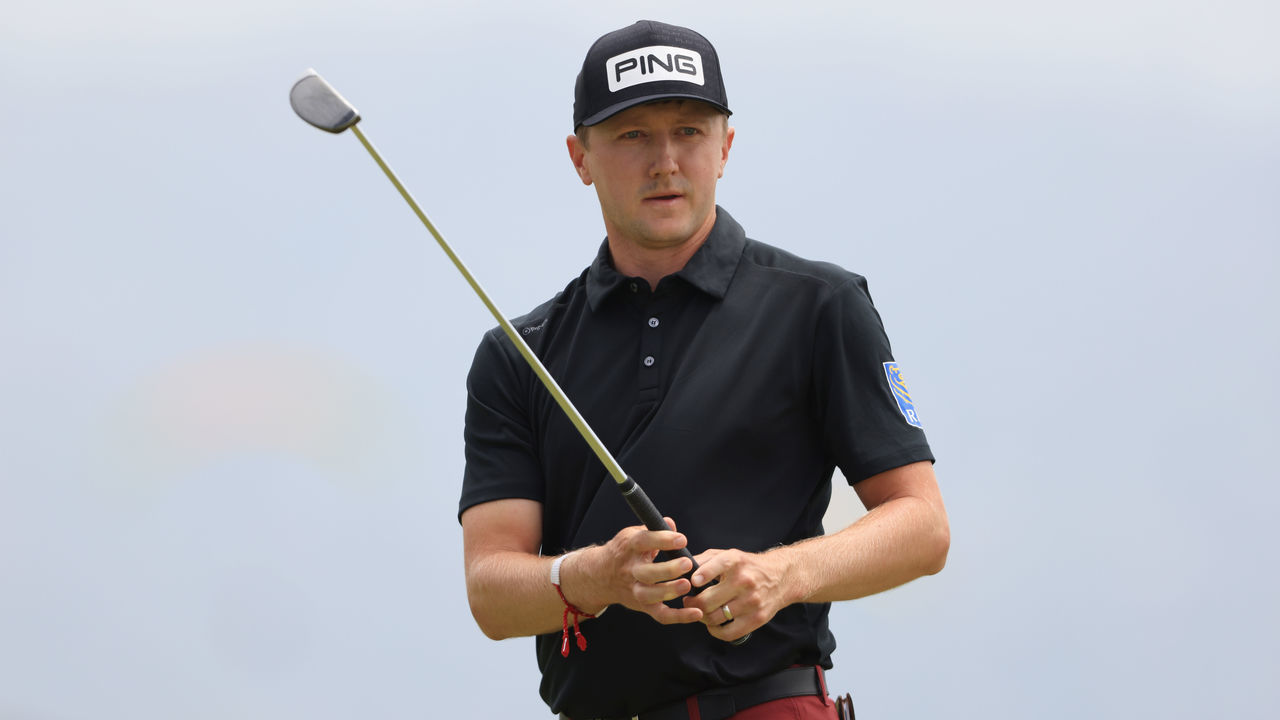 SAN DIEGO, CALIFORNIA - JUNE 19: Mackenzie Hughes of Canada plays the fourth green during the third round of the 2021 U.S. Open at Torrey Pines Golf Course (South Course) on June 19, 2021 in San Diego, California.