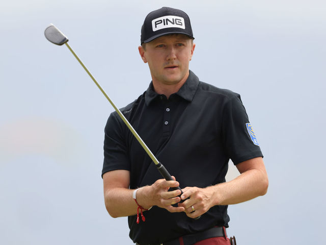 SAN DIEGO, CALIFORNIA - JUNE 19: Mackenzie Hughes of Canada plays the fourth green during the third round of the 2021 U.S. Open at Torrey Pines Golf Course (South Course) on June 19, 2021 in San Diego, California.