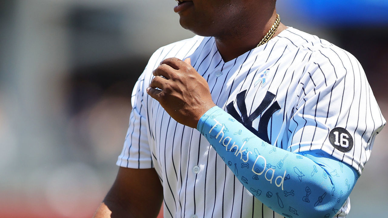 NEW YORK, NEW YORK - JUNE 20: Chris Gittens #92 of the New York Yankees is looks on prior to the start of the game against the Oakland Athletics at Yankee Stadium on June 20, 2021 in New York City.