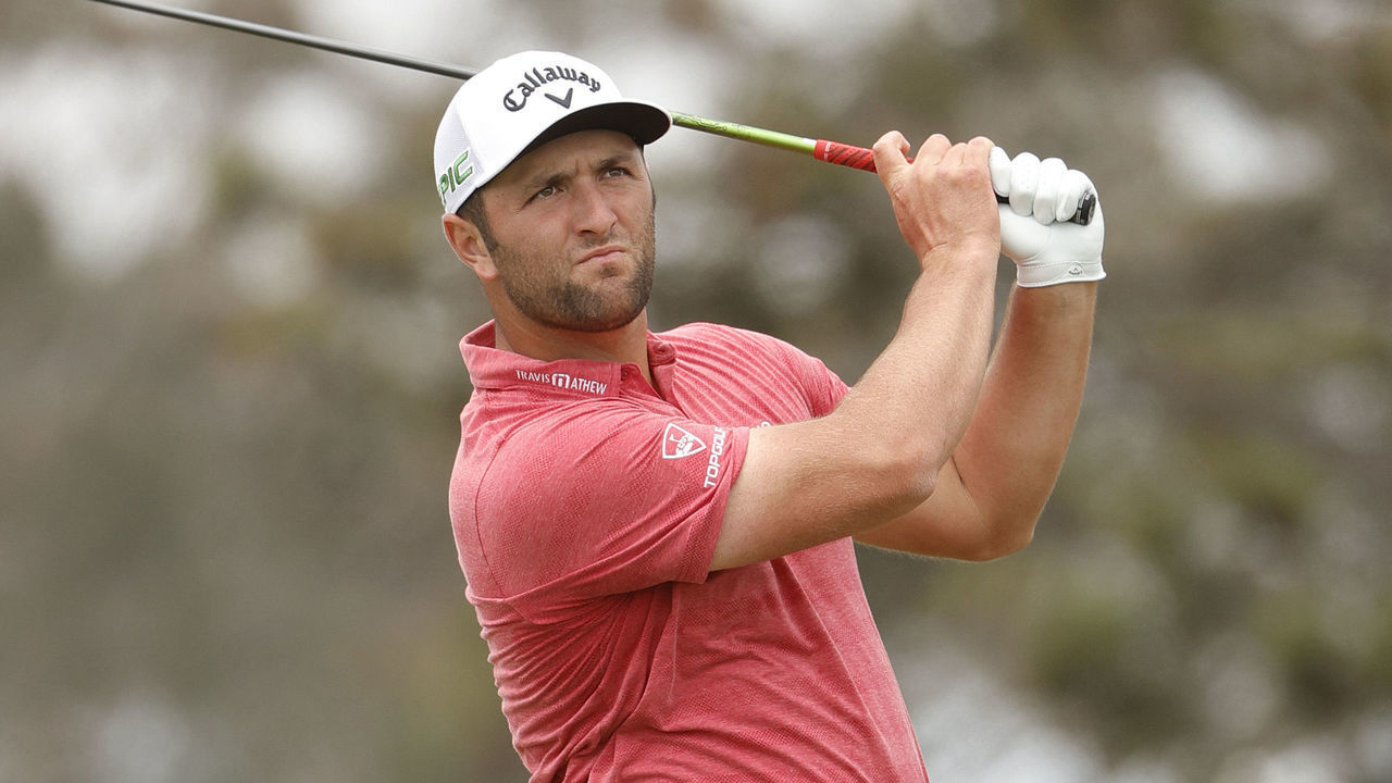 SAN DIEGO, CALIFORNIA - JUNE 20: Jon Rahm of Spain plays his shot from the fifth tee during the final round of the 2021 U.S. Open at Torrey Pines Golf Course (South Course) on June 20, 2021 in San Diego, California.