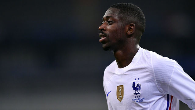 PARIS, FRANCE - JUNE 08: Ousmane Dembele of France looks on during the international friendly match between France and Bulgaria at Stade de France on June 08, 2021 in Paris, France.