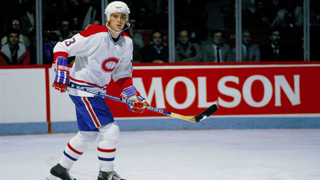 MONTREAL, CANADA - CIRCA 1980: Tom Kurvers #18 of the Montreal Canadiens skates Circa 1980 at the Montreal Forum in Montreal, Quebec, Canada.