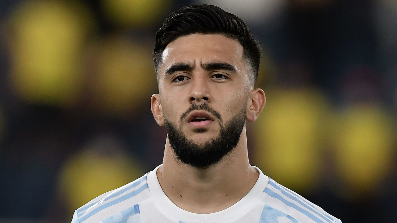 BARRANQUILLA, COLOMBIA - JUNE 08: Nicolas Gonzalez of Argentina during a match between Colombia and Argentina as part of South American Qualifiers for Qatar 2022 at Estadio Metropolitano on June 08, 2021 in Barranquilla, Colombia.
