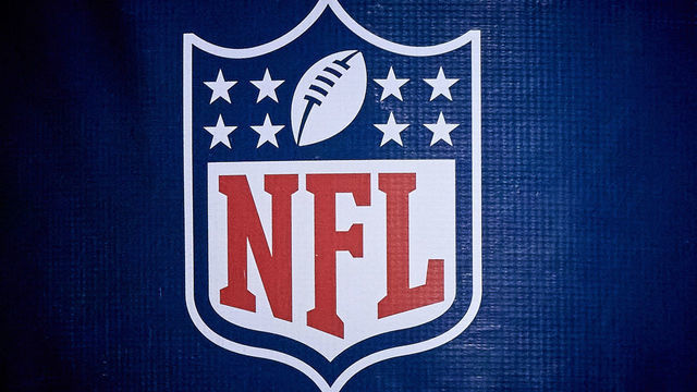 CHICAGO, IL - JANUARY 03: A detailed view of the NFL crest logo is seen on a goal post pad in action during a game between the Chicago Bears and the Green Bay Packers on January 03, 2021 at Soldier Field in Chicago, IL.