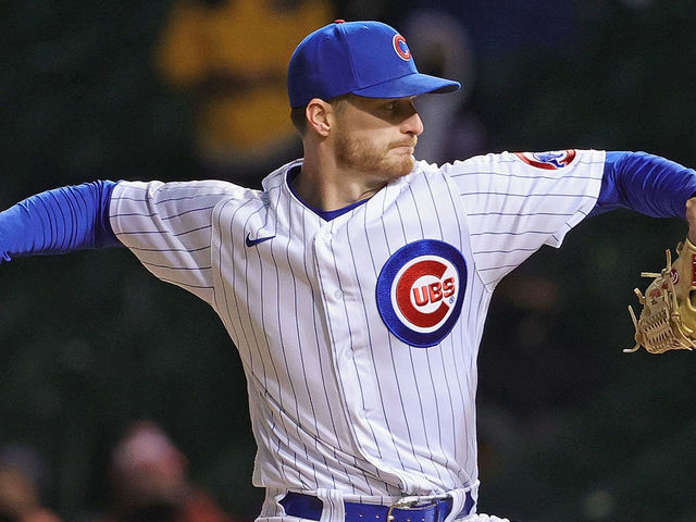 CHICAGO, ILLINOIS - APRIL 21: Shelby Miller #29 of the Chicago Cubs pitches the 9th inning against the New York Mets at Wrigley Field on April 21, 2021 in Chicago, Illinois. The Cubs defeated the Mets 16-4.