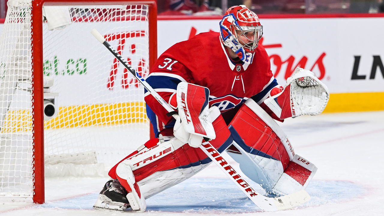 MONTREAL, QC - JUNE 18: Montreal Canadiens goalie Carey Price (31) tracks the play during the NHL Stanley Cup Playoffs Semifinals game 3 between the Las Vegas Golden Knights versus the Montreal Canadiens on June 18, 2021, at Bell Centre in Montreal, QC