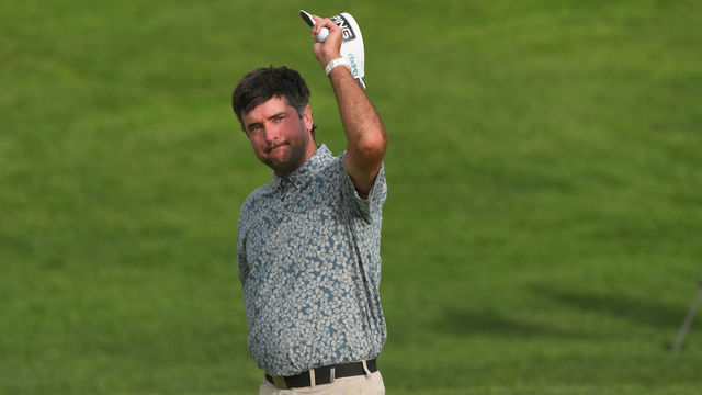 CROMWELL, CT - JUNE 26: Bubba Watson raises his hat to fans on the 18th green during the third round of the Travelers Championship at TPC River Highlands on June 26, 2021 in Cromwell, Connecticut.