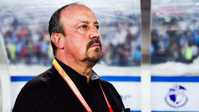 DALIAN, CHINA - AUGUST 15: Head coach Rafa Benitez of Dalian Yifang looks on during the 2019 Chinese Football Association Super League (CSL) 22nd round match between Dalian Yifang and Beijing Guoan at Dalian Sports Center Stadium on August 15, 2019 in Dalian, Liaoning Province of China.