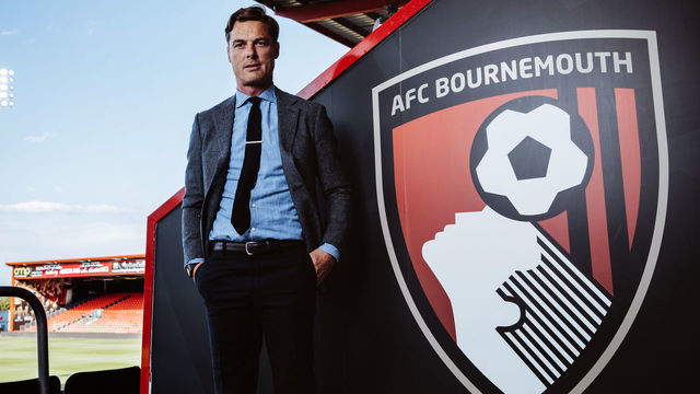BOURNEMOUTH, ENGLAND - JUNE 28: Scott Parker is unveiled as the new Bournemouth Head Coach on June 28, 2021 in Bournemouth, England.