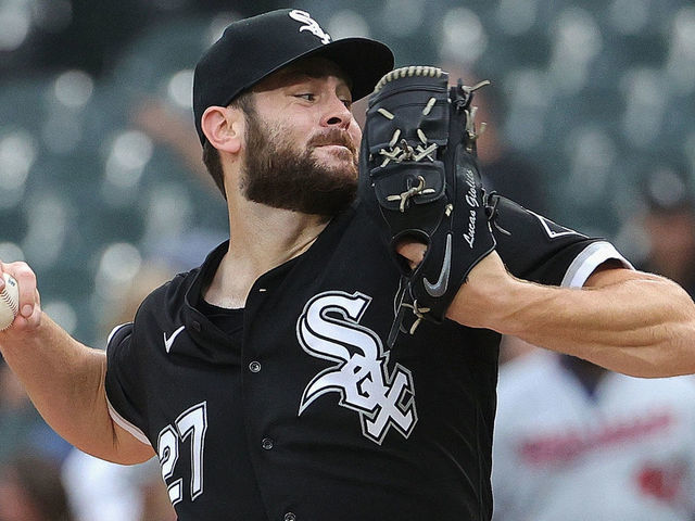 CHICAGO, ILLINOIS - JUNE 29: Starting pitcher Lucas Giolito #27 of the Chicago White Sox delivers the ball against the Minnesota Twins at Guaranteed Rate Field on June 29, 2021 in Chicago, Illinois.
