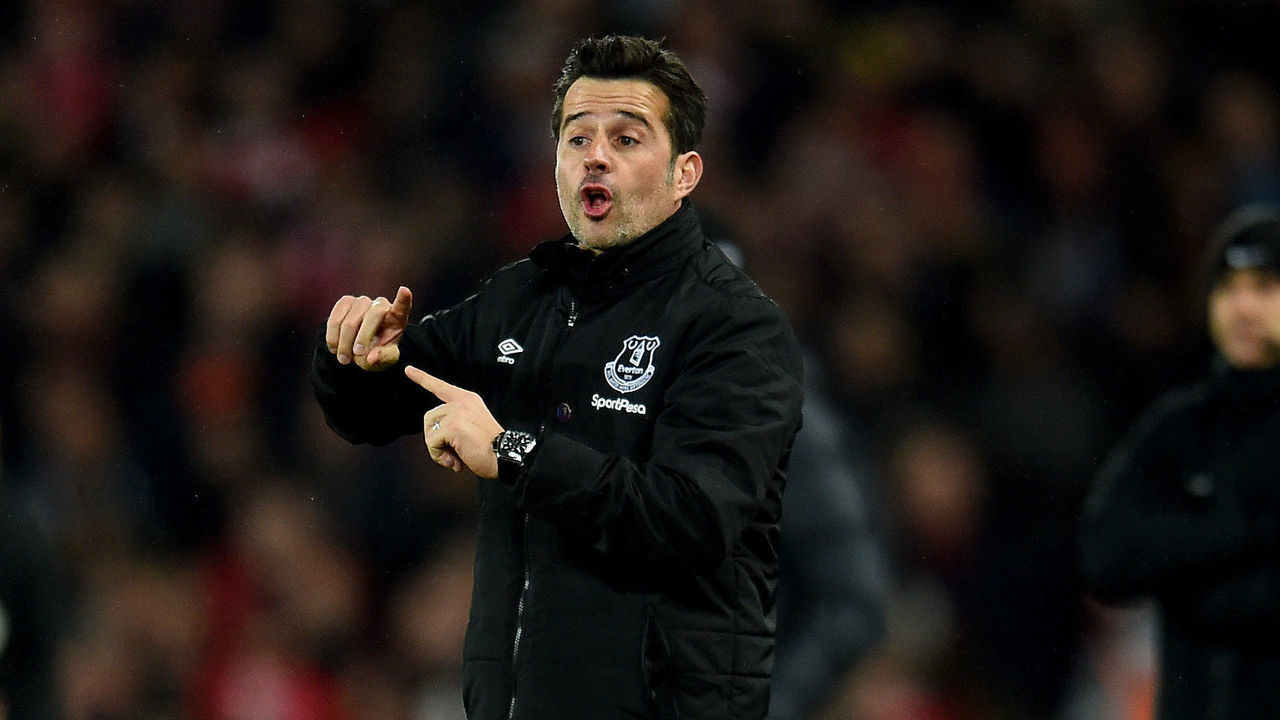 LIVERPOOL, ENGLAND - DECEMBER 04: (THE SUN OUT, THE SUN ON SUNDAY OUT) Marco Silva manager of Everton during the Premier League match between Liverpool FC and Everton FC at Anfield on December 04, 2019 in Liverpool, United Kingdom.