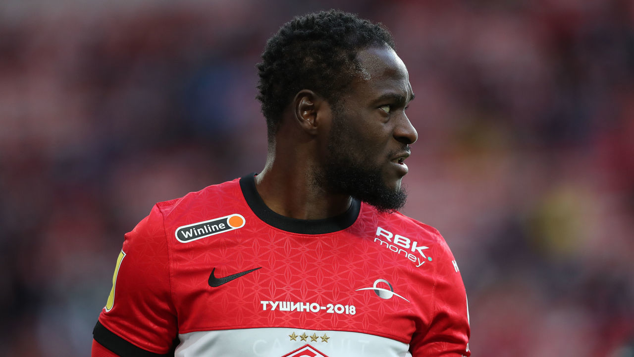 MOSCOW, RUSSIA APRIL 25, 2021: Spartak Moscows Victor Moses in their 2020/2021 Russian Premier League Round 27 football match against CSKA Moscow at Otkritie Bank Arena; Spartak won 1-0. Sergei Savostyanov/TASS