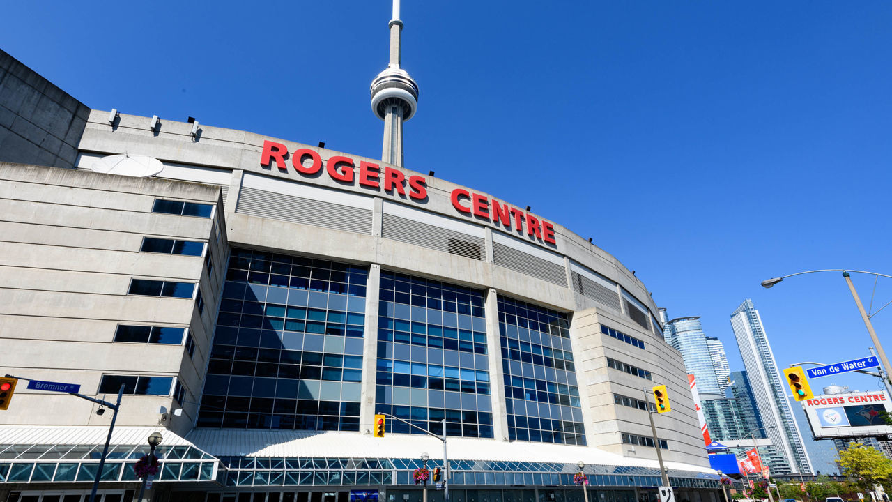 TORONTO, ON - JULY 17: General view of Rogers Centre before the intrasquad game that's part of the Toronto Blue Jays summer training camp on July 17, 2020, at Rogers Centre in Toronto, ON, Canada.