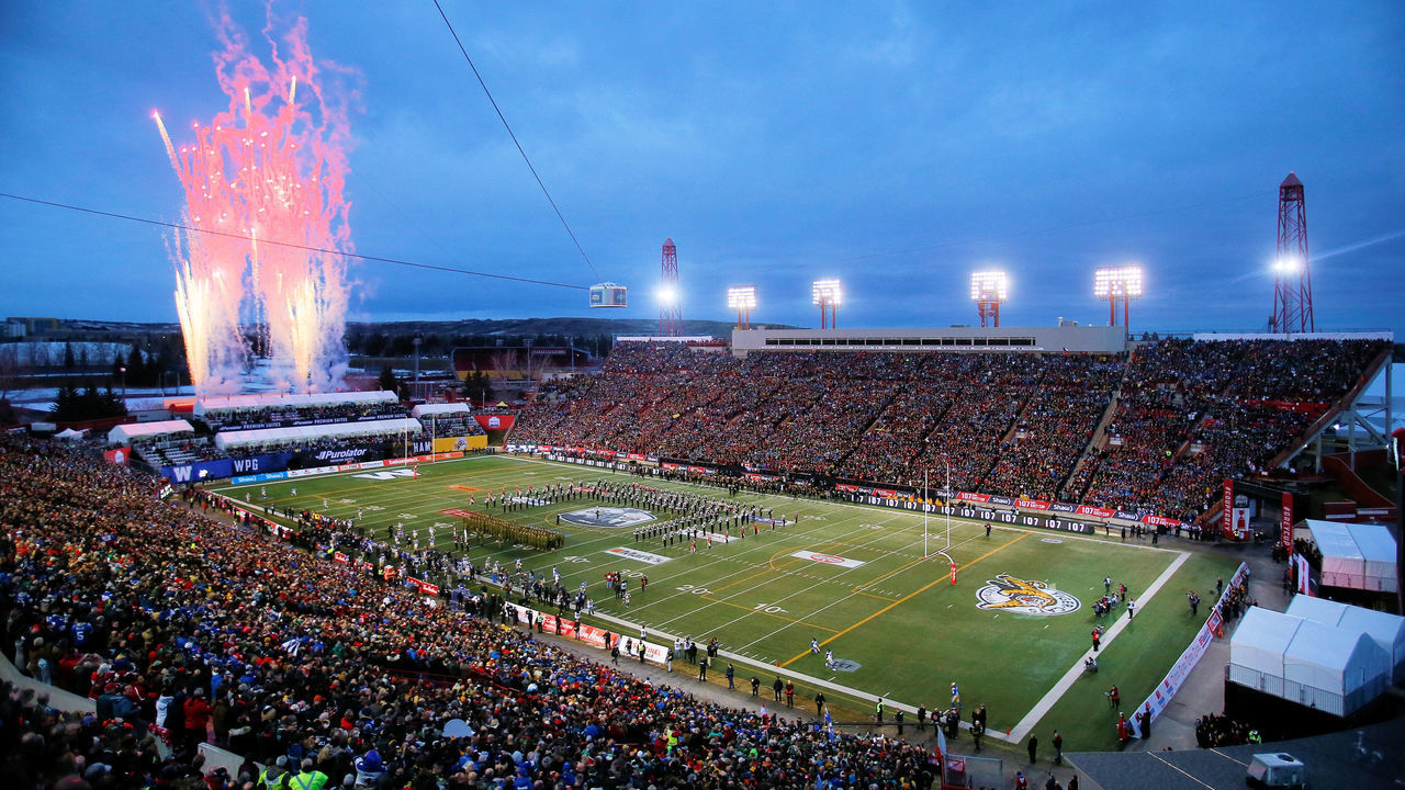 CALGARY, AB - NOVEMBER 24: A general view of McMahon Stadium before the 107th Grey Cup between the Hamilton Tiger-Cats and Winnipeg Blue Bombers on November 24, 2019 in Calgary, Canada.