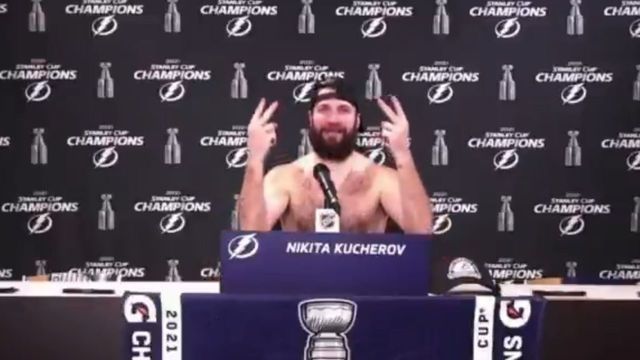 Watch: Kucherov rips Canadiens fans, Vezina voters after Cup win