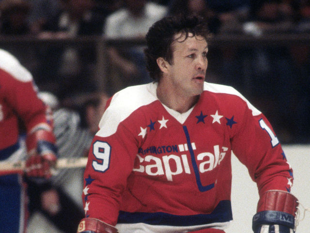 NEW YORK - CIRCA 1977: Bryan Watson #19 of the Washington Capitals skates against the New York Rangers during an NHL Hockey game circa 1977 at Madison Square Garden in the Manhattan borough of New York City. Watson's playing career went from 1963-79.