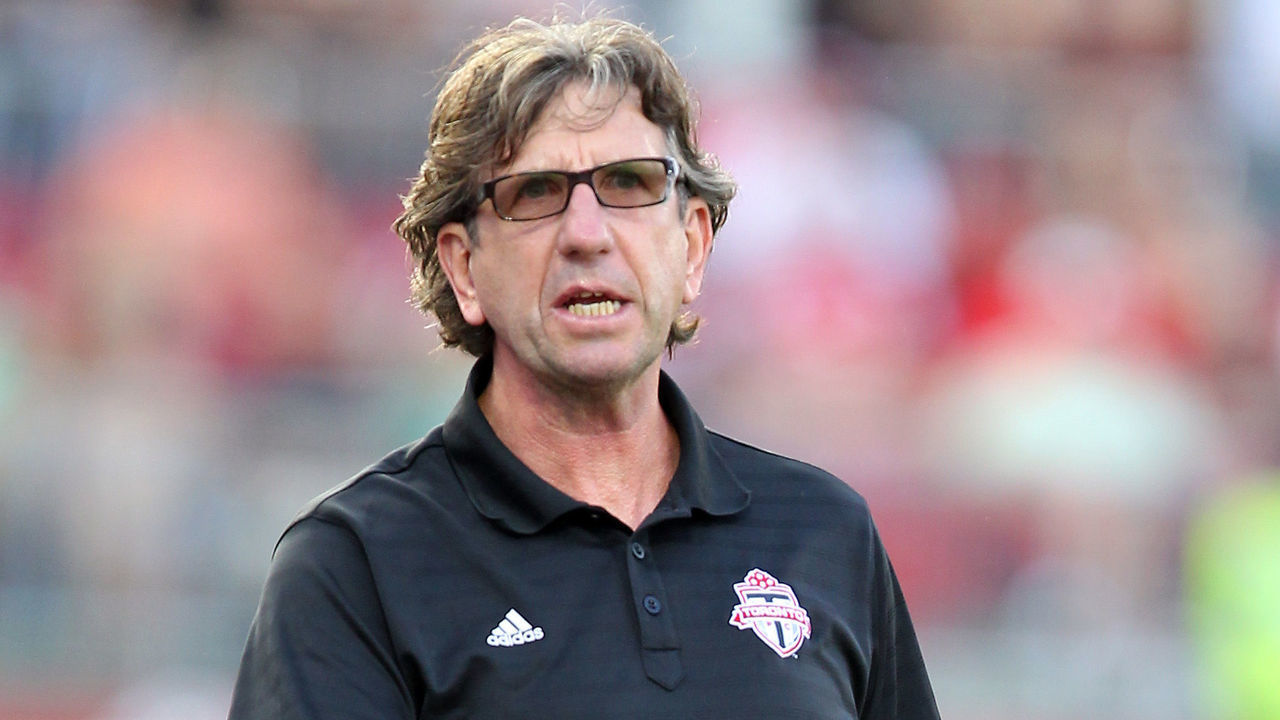 TORONTO, CANADA - JULY 18: Head coach Paul Mariner of Toronto FC directs the team against the Colorado Rapids during MLS action at the BMO Field July 18, 2012 in Toronto, Ontario, Canada.
