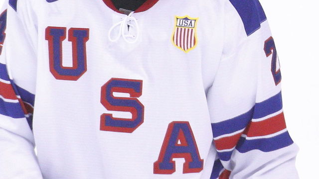 VANCOUVER , BC - JANUARY 4: Mattias Samuelsson #24 of the United States skates against Russia during a semi-final game at the IIHF World Junior Championships at Rogers Arena on January 4, 2019 in Vancouver, British Columbia, Canada.