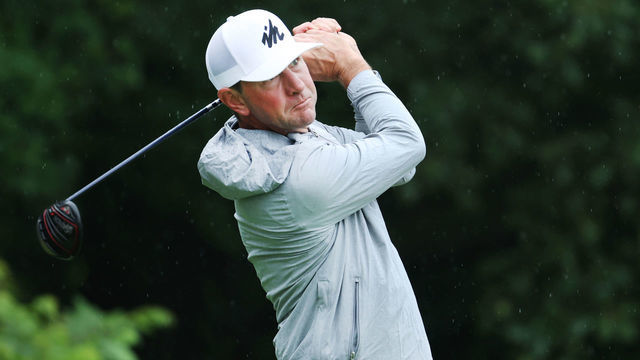 SILVIS, ILLINOIS - JULY 11: Lucas Glover plays his shot from the second tee during the final round of the John Deere Classic at TPC Deere Run on July 11, 2021 in Silvis, Illinois.