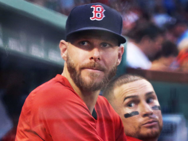 FCL Red Sox pitcher Chris Sale (41), on rehab assignment from the Boston  Red Sox, during a Florida Complex League baseball game against the FCL Rays  on June 20, 2022 at Charlotte