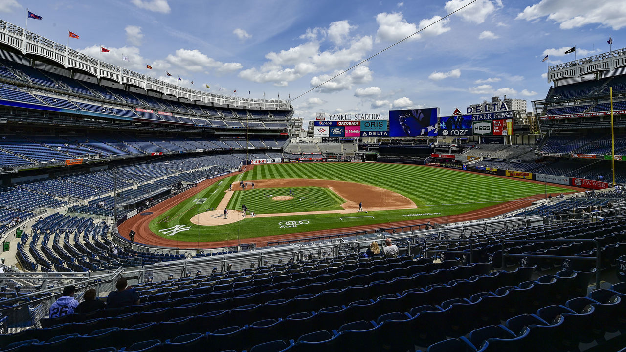 NEW YORK, NEW YORK - MAY 09: A general view of Yankee Stadium prior to the game between the New York Yankees and the Washington Nationals on May 09, 2021 in in the Bronx borough of New York City.