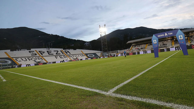 LA SPEZIA, ITALY - MAY 23: General view during the Serie A match between Spezia Calcio and AS Roma at Stadio Alberto Picco on May 23, 2021 in La Spezia, Italy.